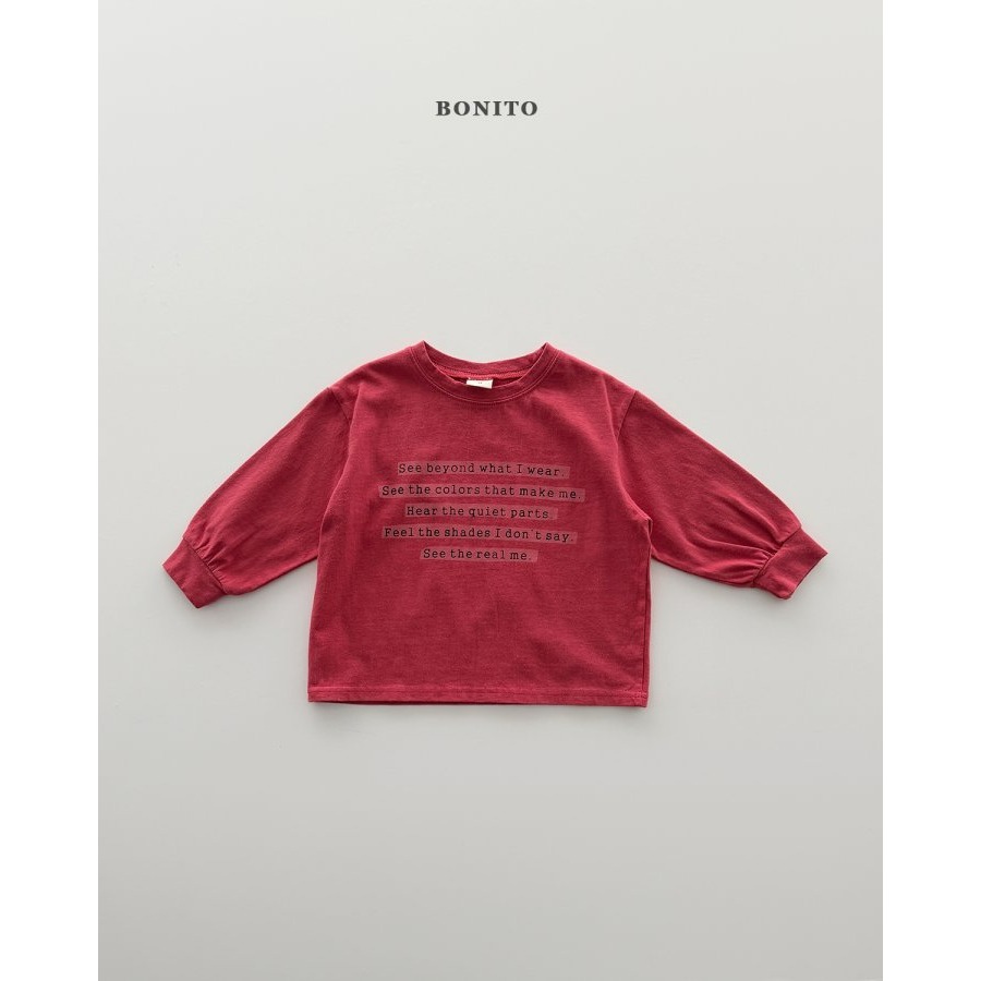 Bonito 上衣 보니토 레터링시보리티-細節圖4