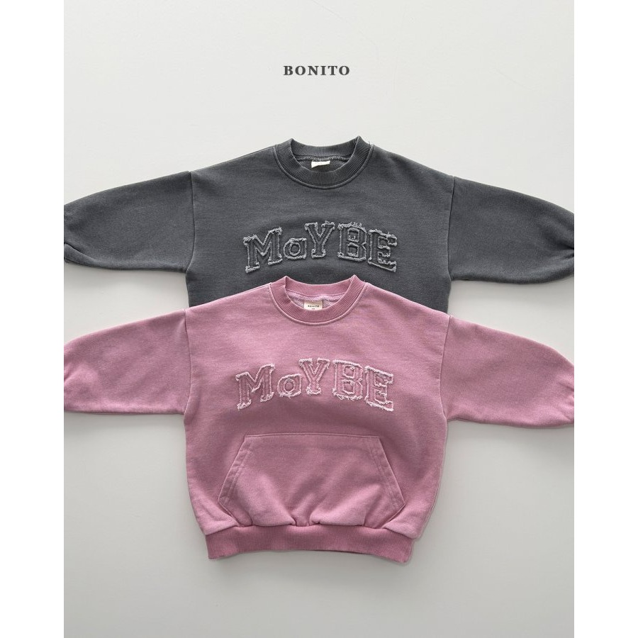 Bonito 上衣 보니토 메이비피그먼트맨투맨-細節圖2