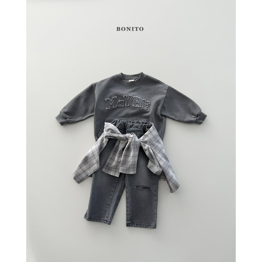 Bonito 上衣 보니토 메이비피그먼트맨투맨-細節圖9