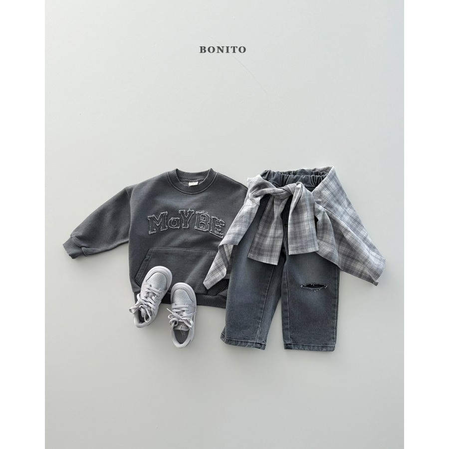 Bonito 上衣 보니토 메이비피그먼트맨투맨-細節圖10