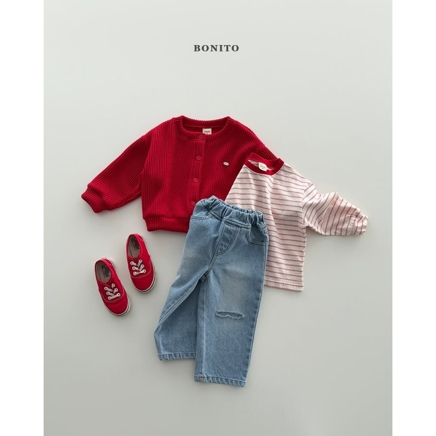 Bonito 上衣 보니토 시보리배색ST티-細節圖7