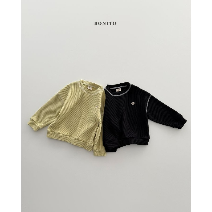 Bonito 上衣 보니토 와플가이맨투맨-細節圖2
