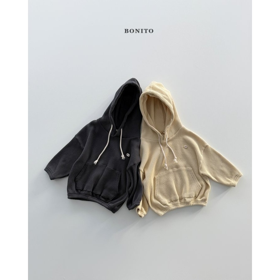 Bonito 上衣 보니토 잔와플후드상하세트-細節圖4