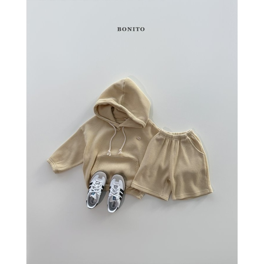 Bonito 上衣 보니토 잔와플후드상하세트-細節圖5