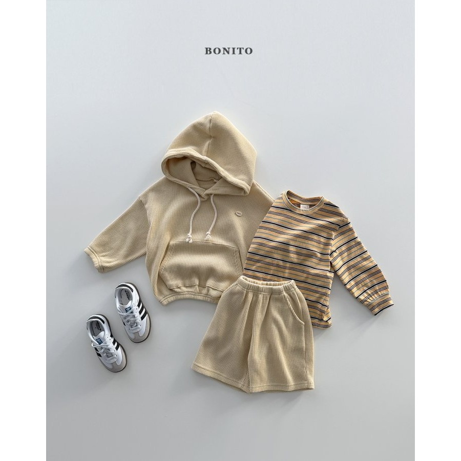 Bonito 上衣 보니토 잔와플후드상하세트-細節圖7