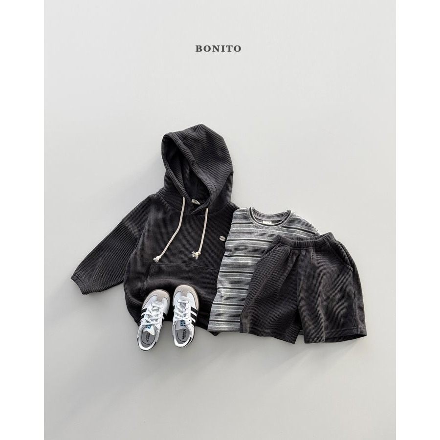 Bonito 上衣 보니토 잔와플후드상하세트-細節圖9