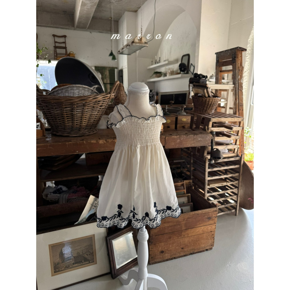 Marron 洋裝 마론 블루로즈드레스-細節圖4