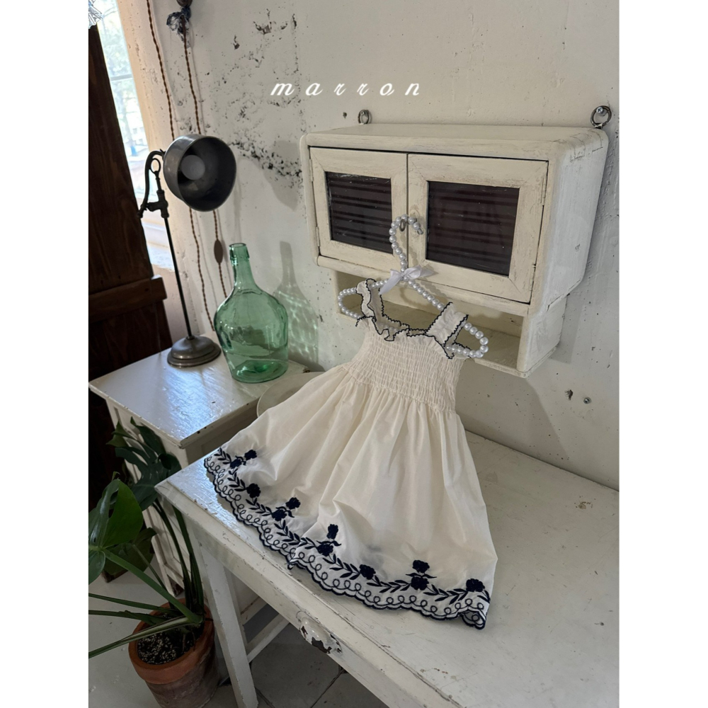 Marron 洋裝 마론 블루로즈드레스-細節圖7