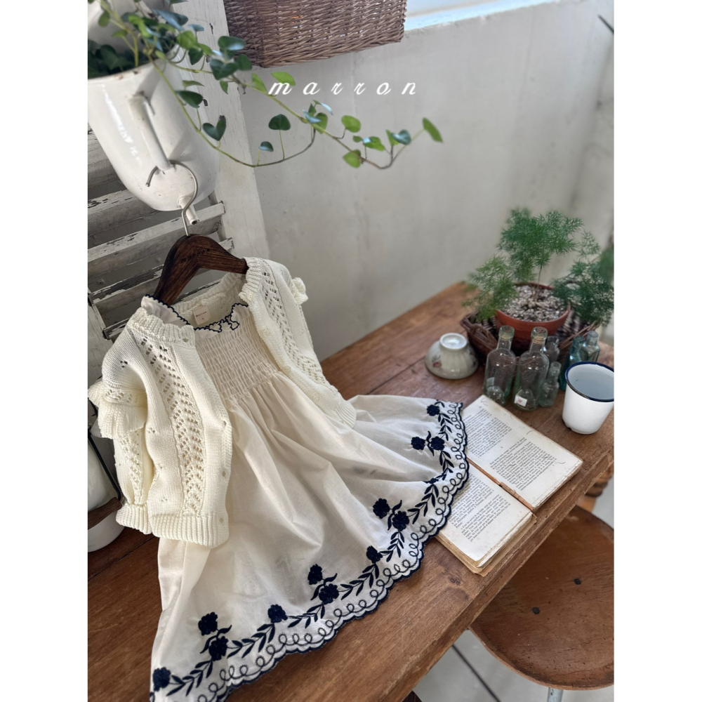 Marron 洋裝 마론 블루로즈드레스-細節圖9