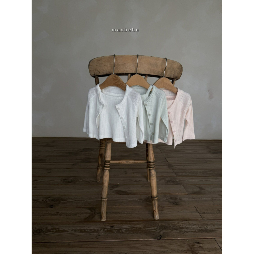 Macbebe 套裝 開襟衫+背心 맥베베 자수가디건나시셋트-細節圖6