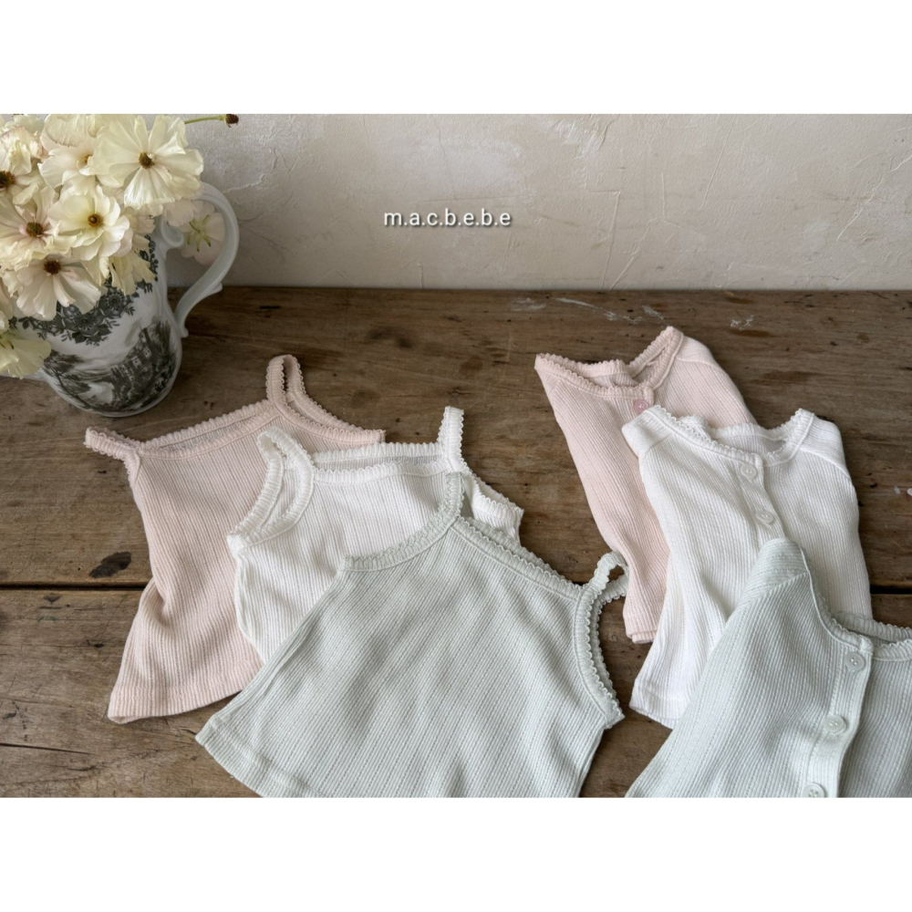 Macbebe 套裝 開襟衫+背心 맥베베 자수가디건나시셋트-細節圖7