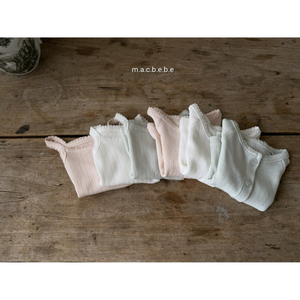 Macbebe 套裝 開襟衫+背心 맥베베 자수가디건나시셋트-細節圖9