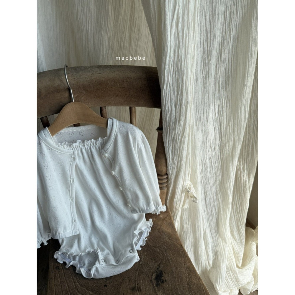 Macbebe 套裝 開襟衫+洋裝 맥베베 하트아일렛가디건셋트-細節圖4