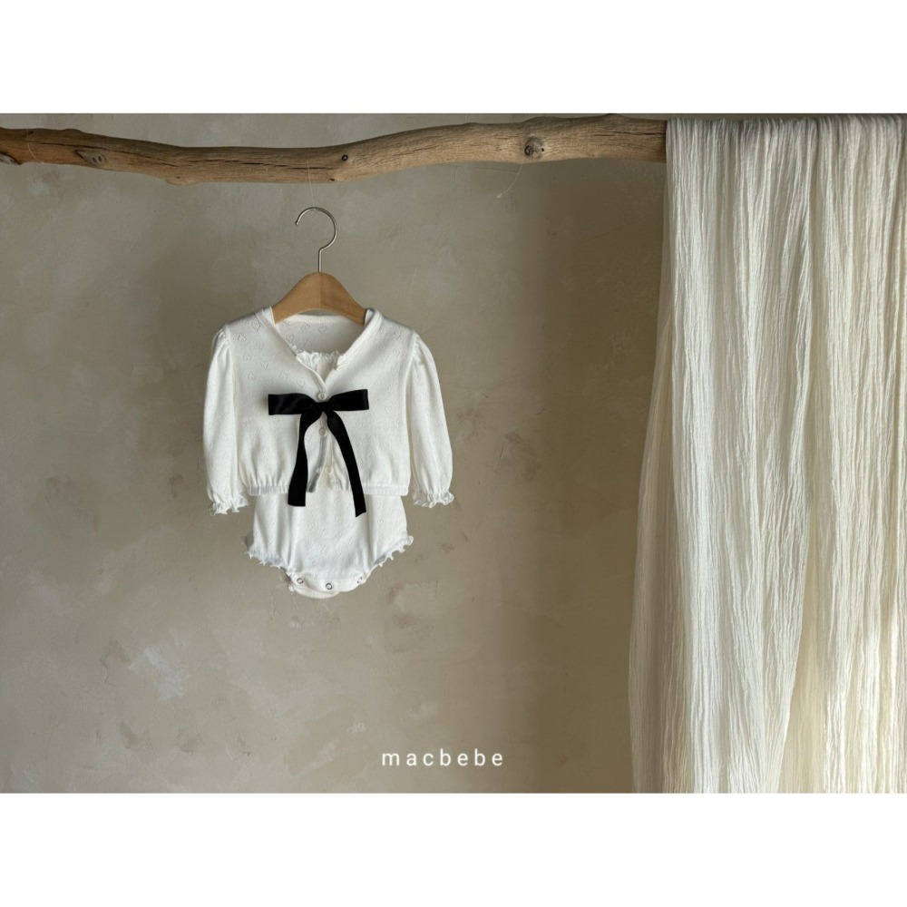 Macbebe 套裝 開襟衫+洋裝 맥베베 하트아일렛가디건셋트-細節圖6