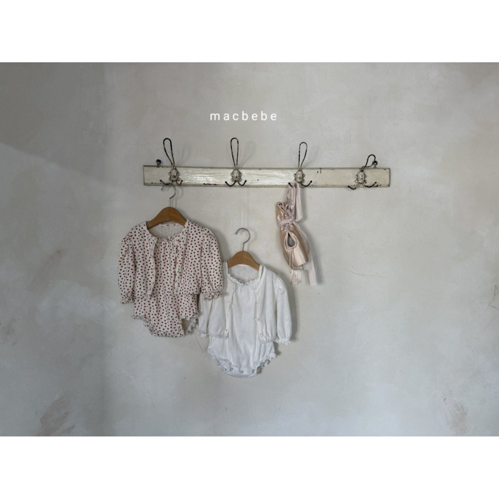 Macbebe 套裝 開襟衫+洋裝 맥베베 하트아일렛가디건셋트-細節圖7
