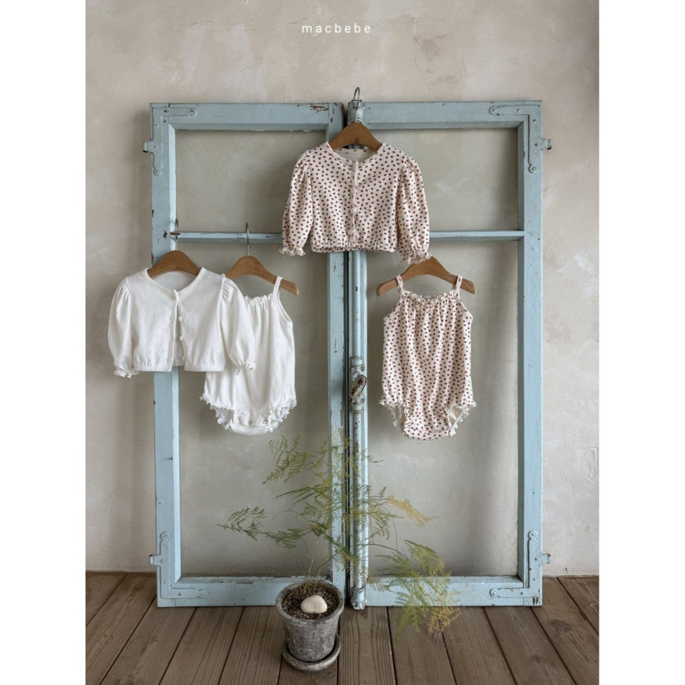 Macbebe 套裝 開襟衫+洋裝 맥베베 하트아일렛가디건셋트-細節圖8