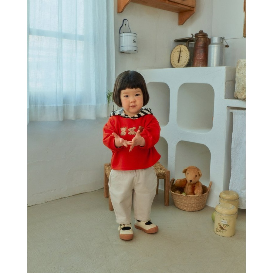 Oottbebe 上衣 오뜨베베 곰세마리후드맨투맨-細節圖2