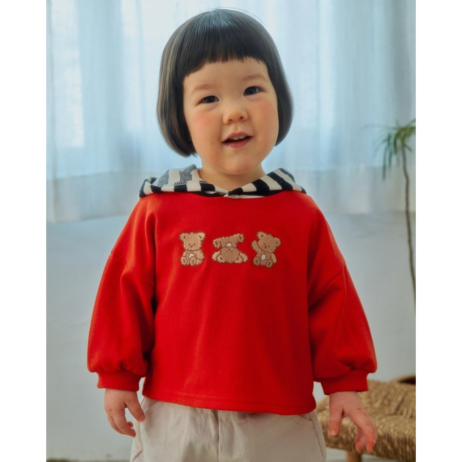 Oottbebe 上衣 오뜨베베 곰세마리후드맨투맨-細節圖6