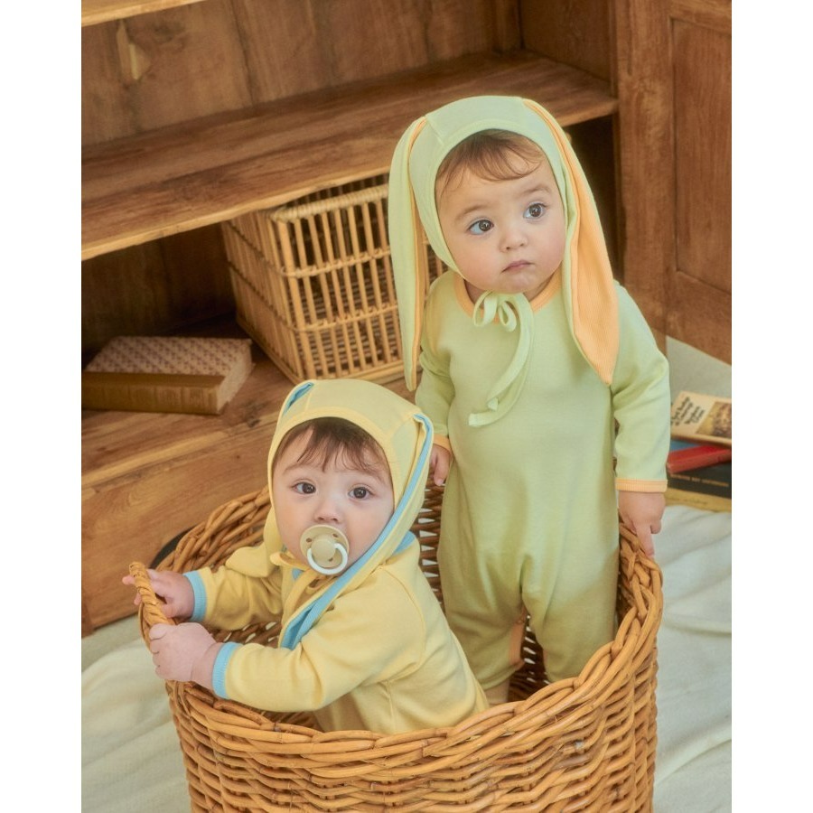 Oottbebe 套裝 包屁衣+帽子 오뜨베베 모달하트전신슈트+토끼보넷세트-細節圖3