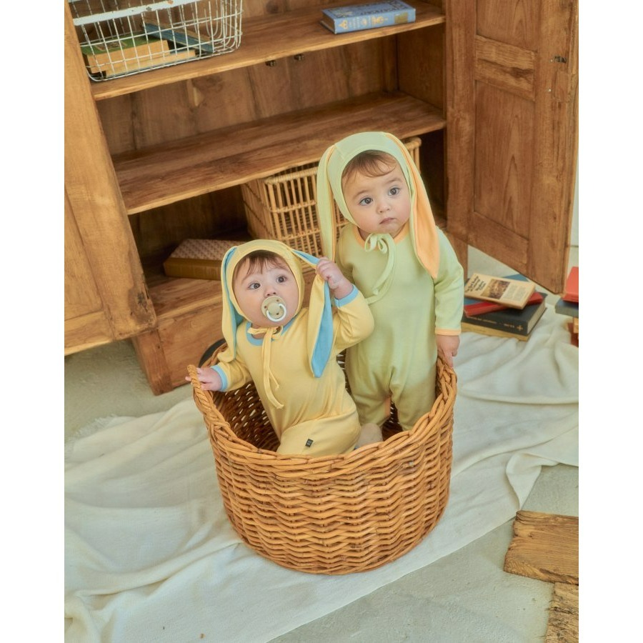 Oottbebe 套裝 包屁衣+帽子 오뜨베베 모달하트전신슈트+토끼보넷세트-細節圖10