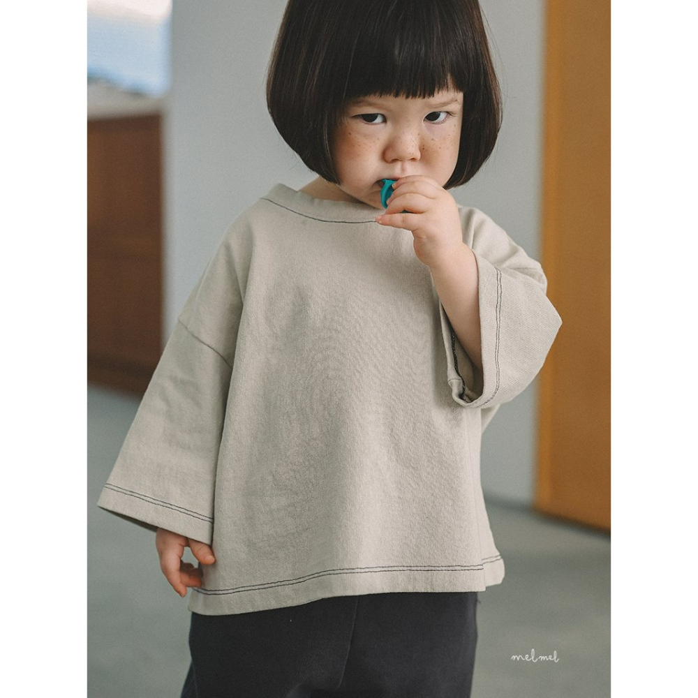 Melmel 上衣 멜멜 8부박스티-細節圖5