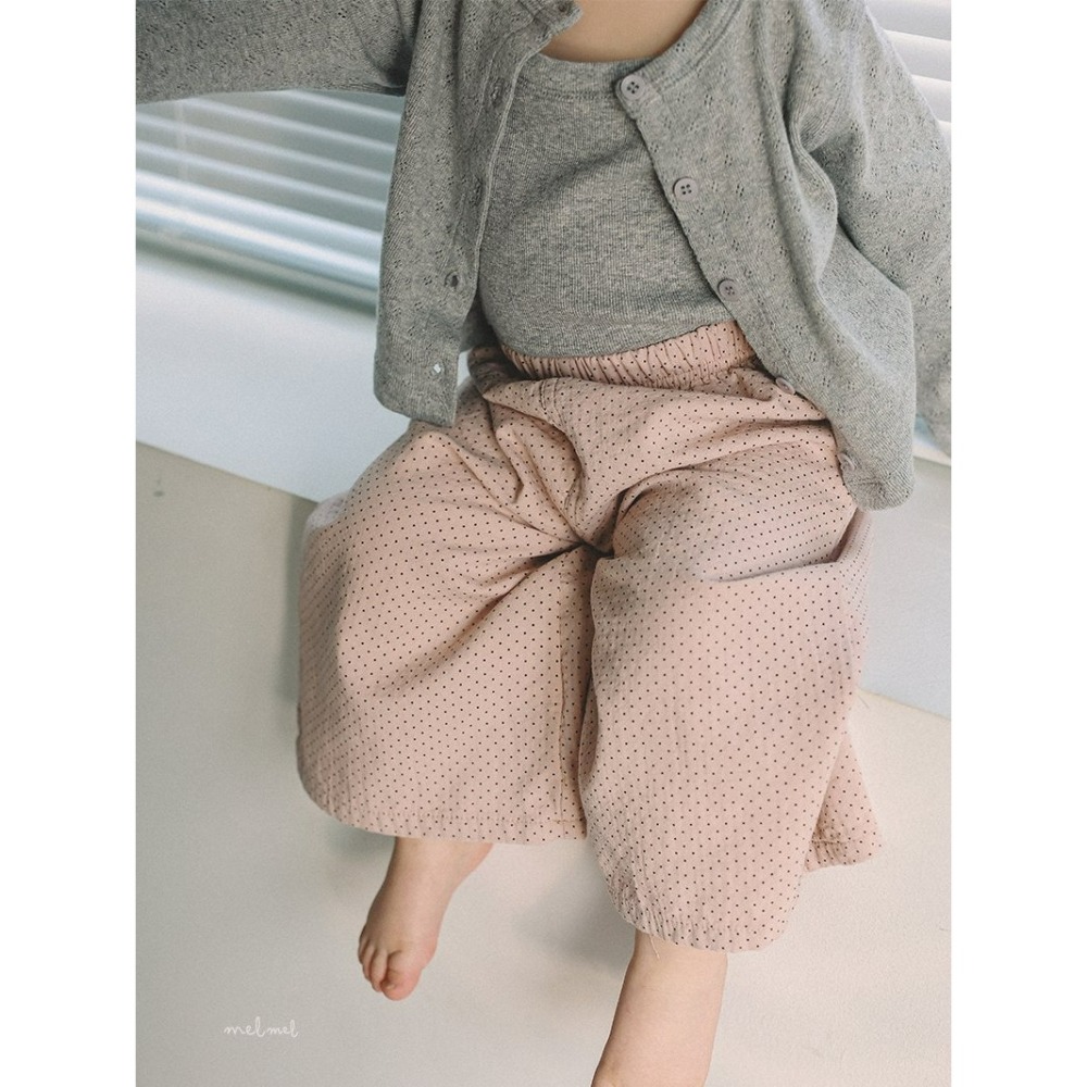 Melmel 褲子 멜멜 도트와이드팬츠-細節圖3