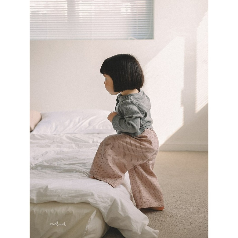 Melmel 褲子 멜멜 도트와이드팬츠-細節圖8