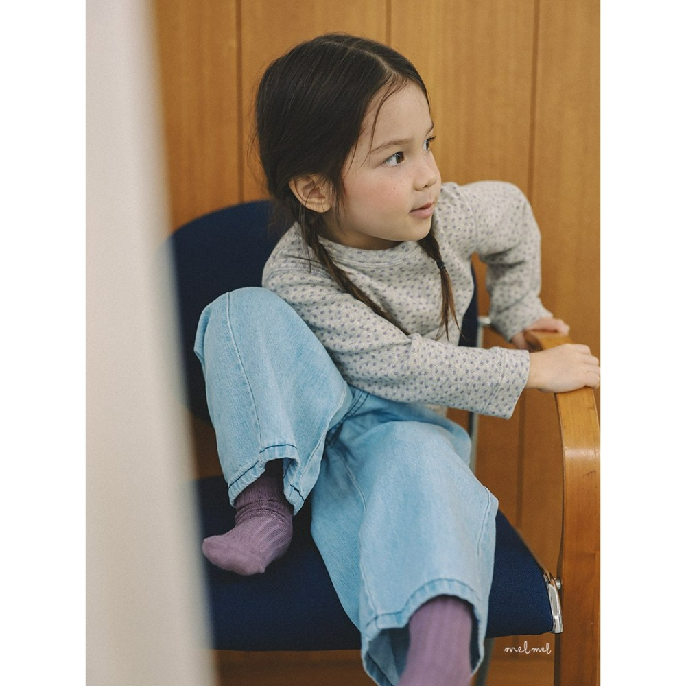 Melmel 褲子 멜멜 루즈핏데님팬츠-細節圖10