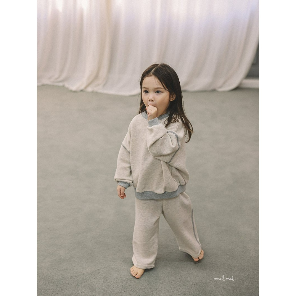 Melmel 上衣 멜멜 스티치맨투맨-細節圖4