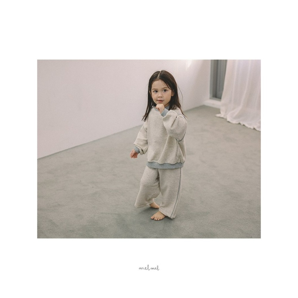 Melmel 褲子 멜멜 스티치일자팬츠-細節圖2