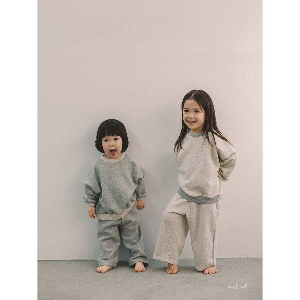 Melmel 褲子 멜멜 스티치일자팬츠-細節圖3