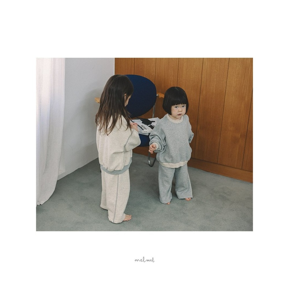 Melmel 褲子 멜멜 스티치일자팬츠-細節圖5