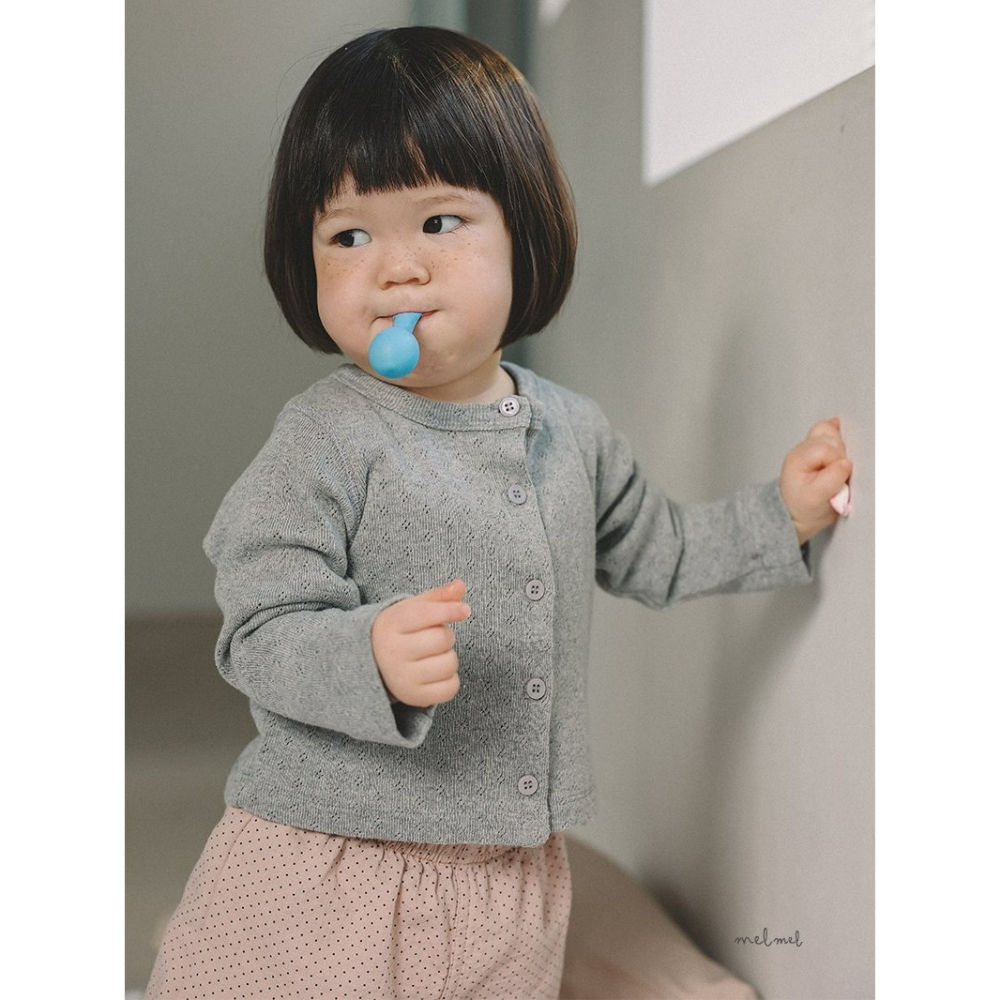 Melmel 開襟衫 멜멜 아일렛가디건-細節圖2
