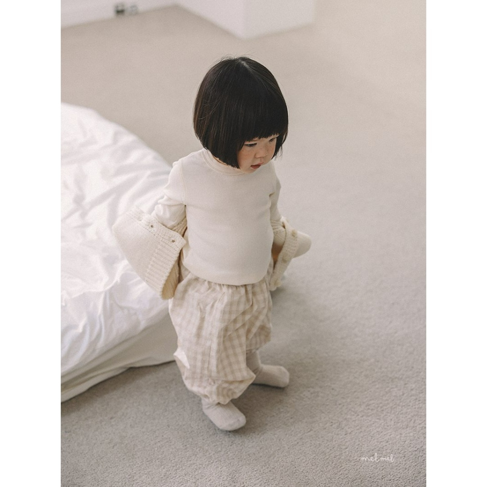 Melmel 屁屁褲 멜멜 체크블루머-細節圖7