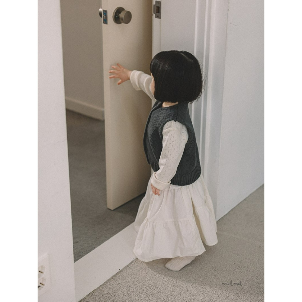 Melmel 裙子 멜멜 티어드롱스커트-細節圖3