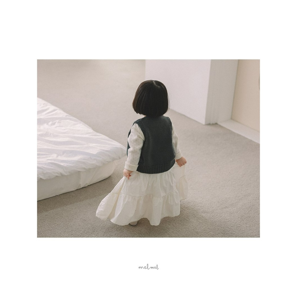 Melmel 裙子 멜멜 티어드롱스커트-細節圖4