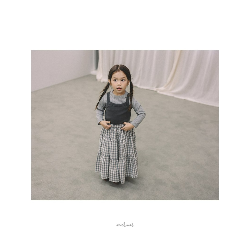 Melmel 裙子 멜멜 티어드롱스커트-細節圖7