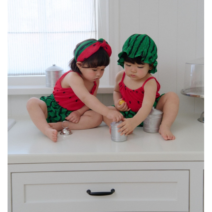 韓國製 西瓜套裝 (背心+屁屁褲) 수박 블루머 셋업 (나시+블루머)-細節圖3