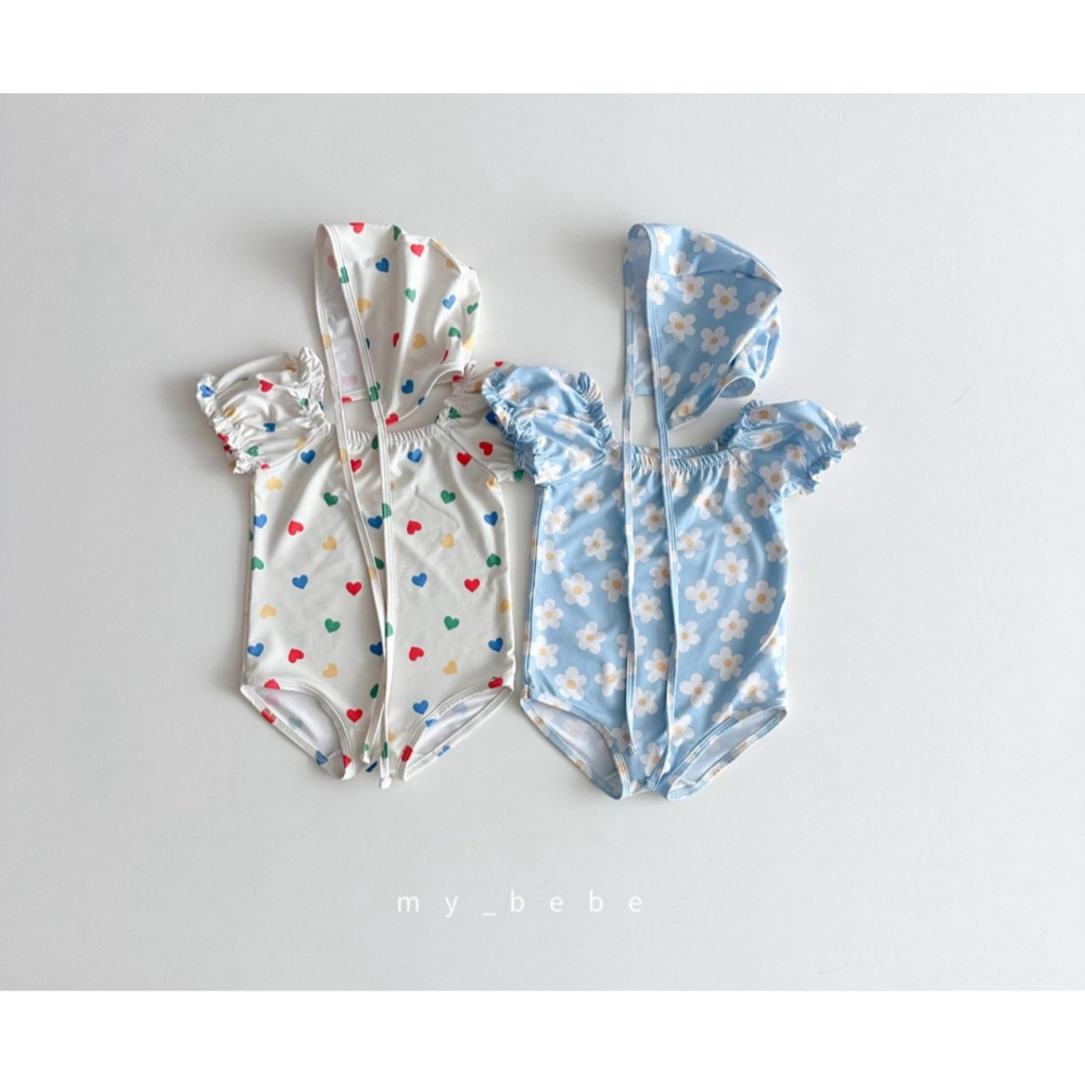 Mybebe 套裝 泳衣+泳帽 마이베베 인기셔링수영복(수영복+수영모SET)-細節圖3