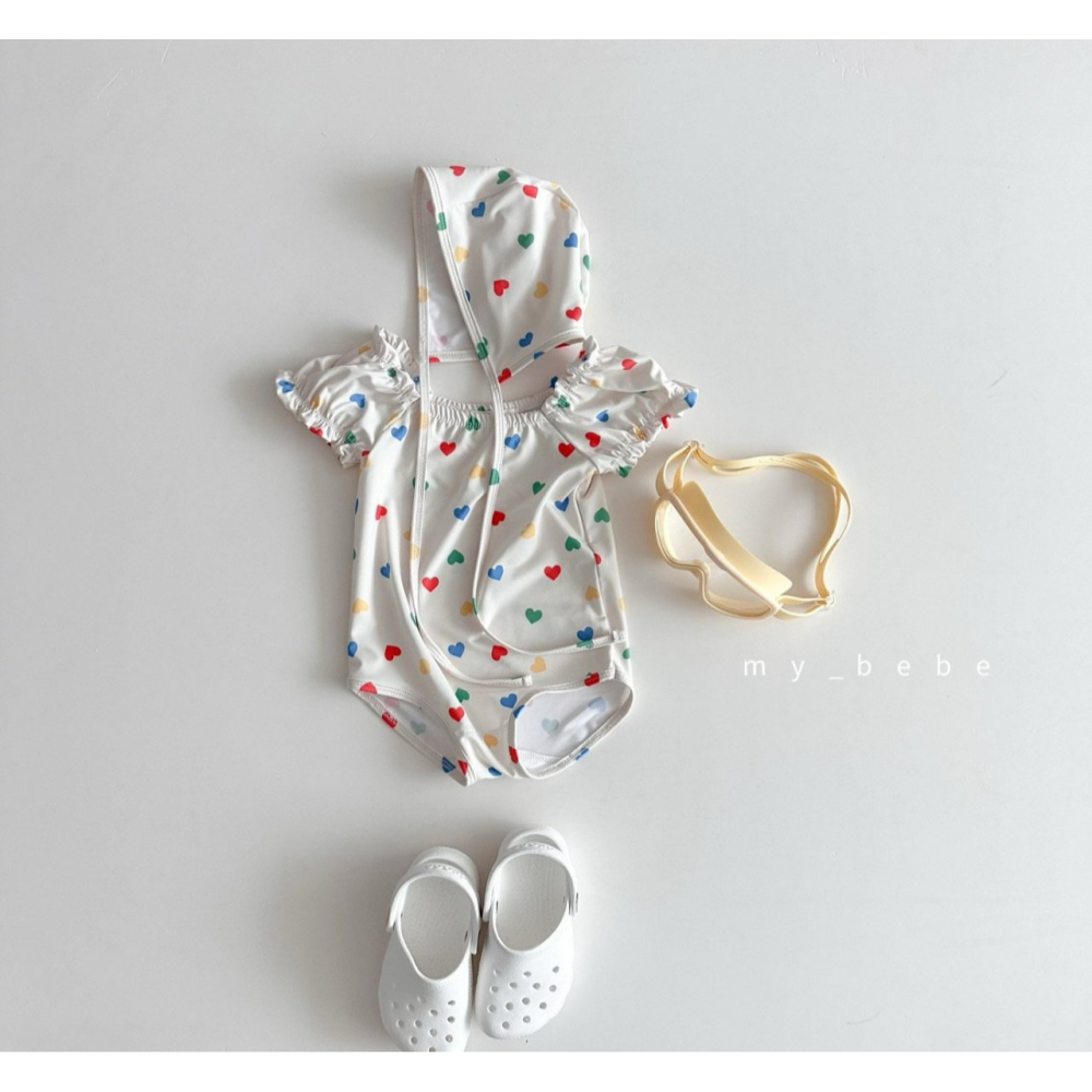 Mybebe 套裝 泳衣+泳帽 마이베베 인기셔링수영복(수영복+수영모SET)-細節圖5