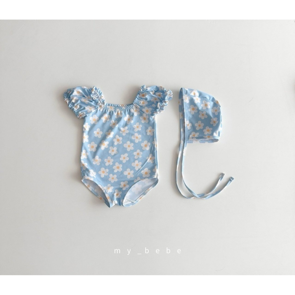 Mybebe 套裝 泳衣+泳帽 마이베베 인기셔링수영복(수영복+수영모SET)-細節圖6