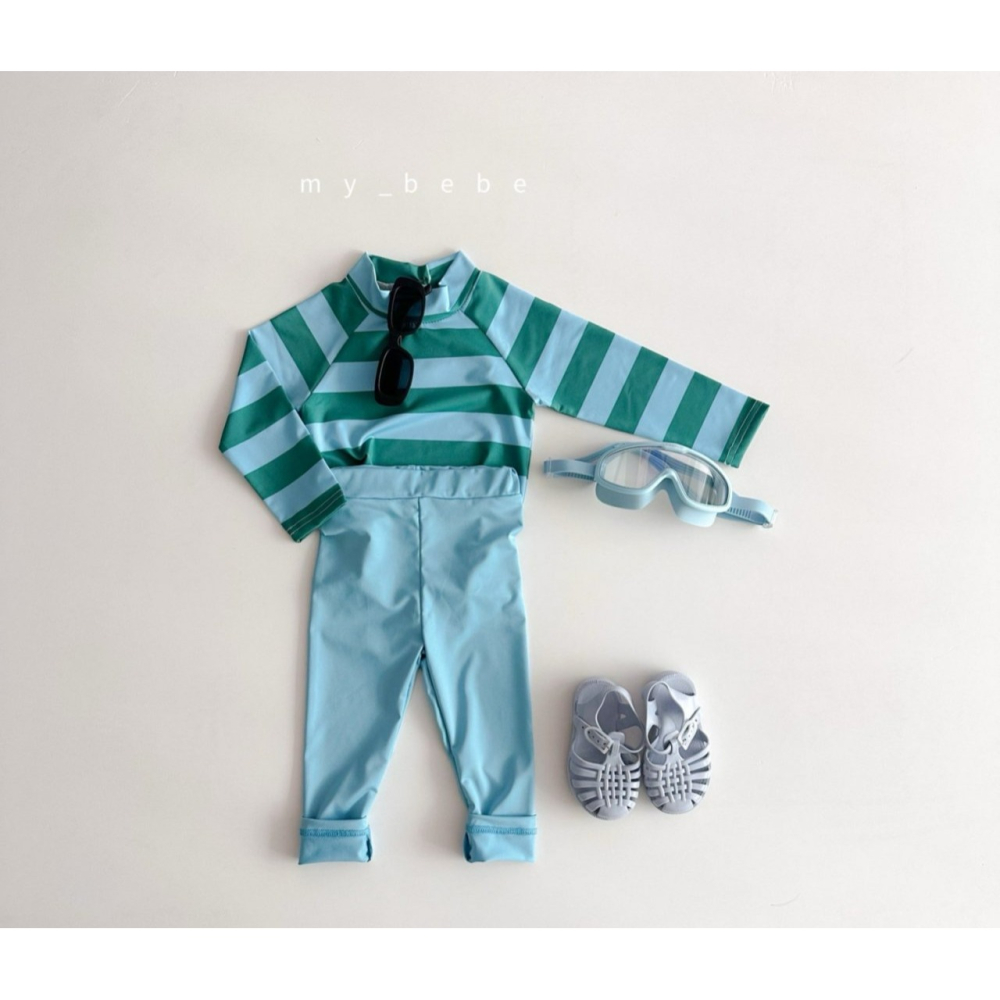 Mybebe 泳衣套裝 上下 마이베베 긴팔래쉬가드세트-細節圖5