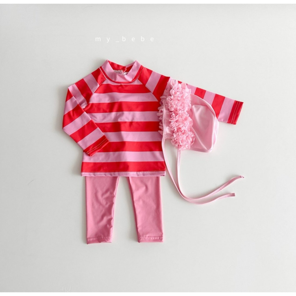 Mybebe 泳衣套裝 上下 마이베베 긴팔래쉬가드세트-細節圖7