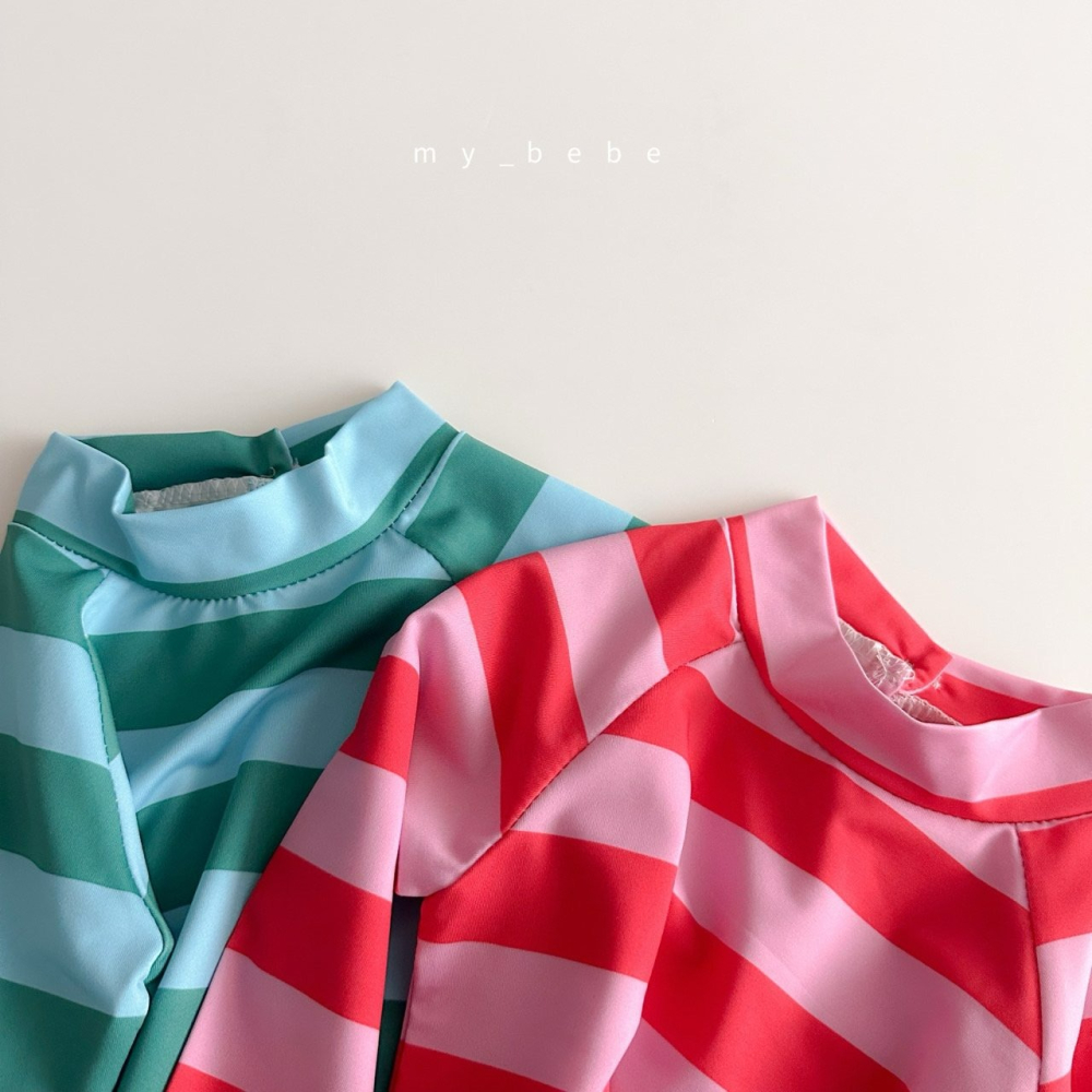 Mybebe 泳衣套裝 上下 마이베베 긴팔래쉬가드세트-細節圖8