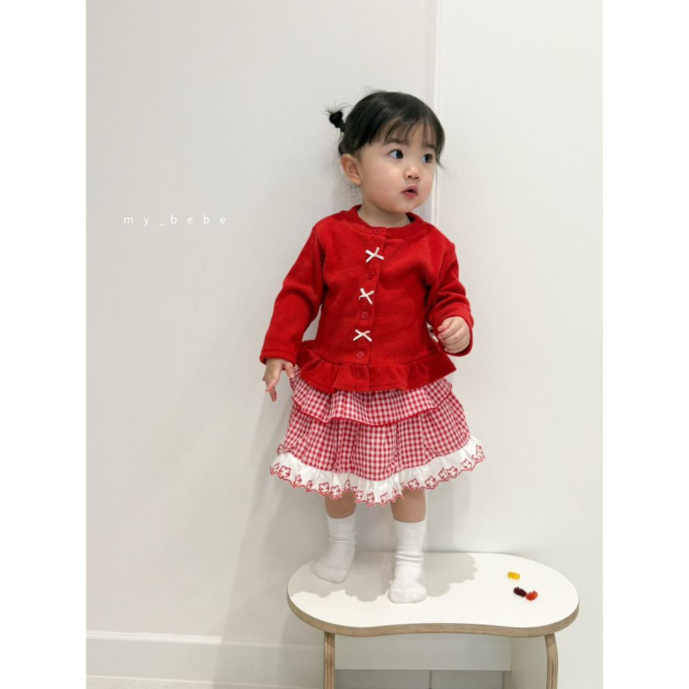 Mybebe 裙子 마이베베 2단레이스스커트-細節圖4