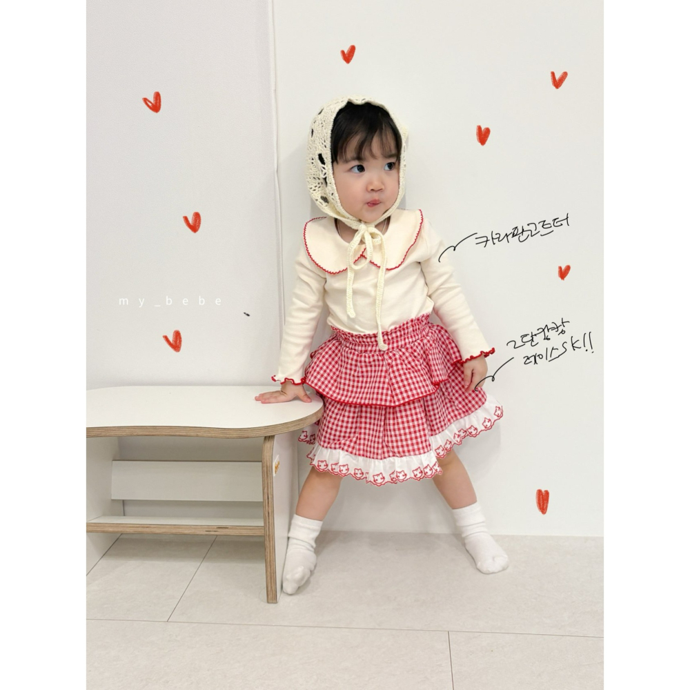 Mybebe 裙子 마이베베 2단레이스스커트-細節圖5