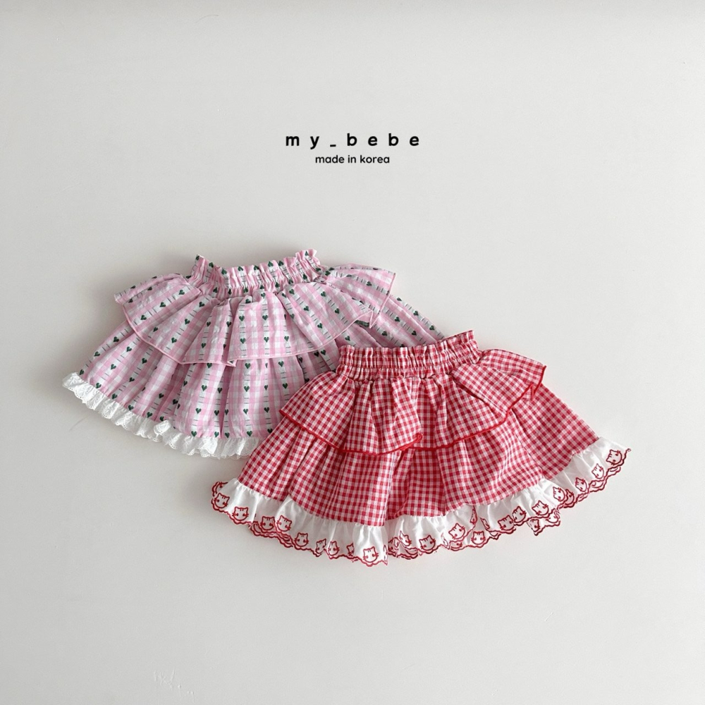 Mybebe 裙子 마이베베 2단레이스스커트-細節圖8