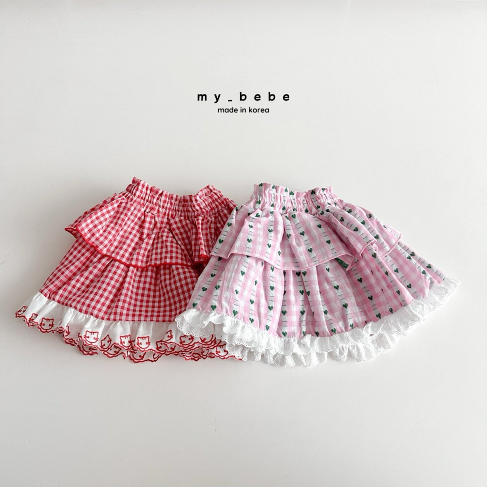 Mybebe 裙子 마이베베 2단레이스스커트-細節圖9