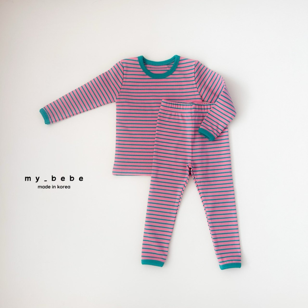 Mybebe 套裝 上下 마이베베 단가라골지실내복-細節圖6