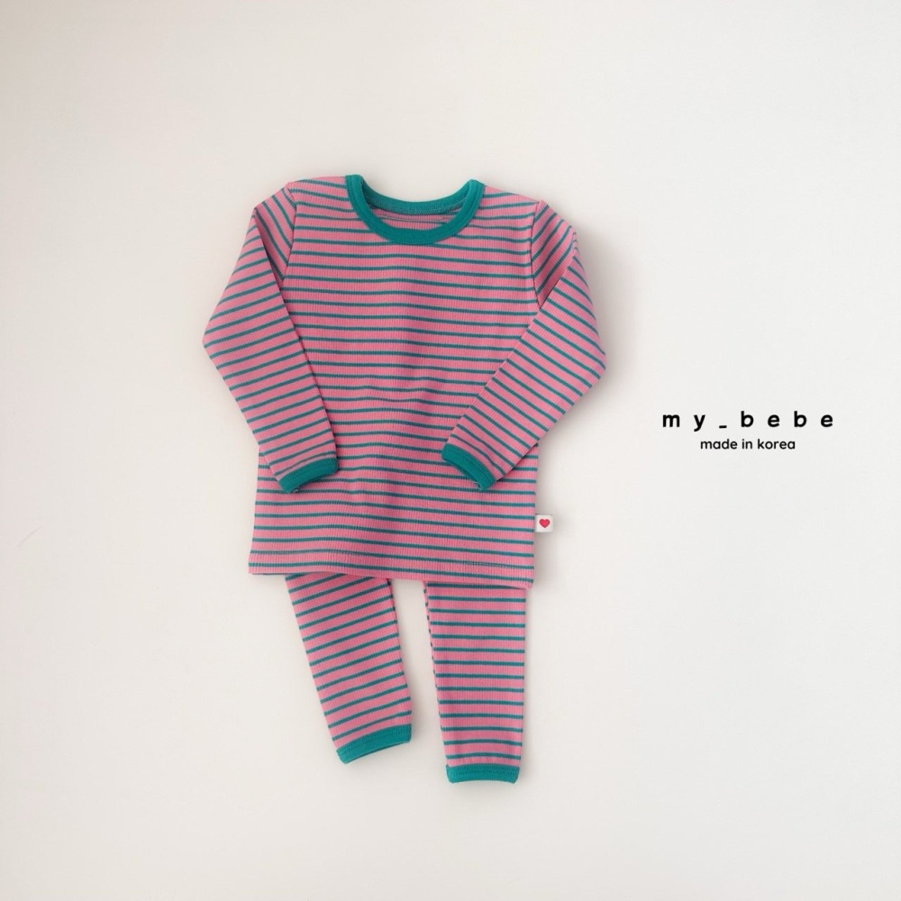 Mybebe 套裝 上下 마이베베 단가라골지실내복-細節圖7